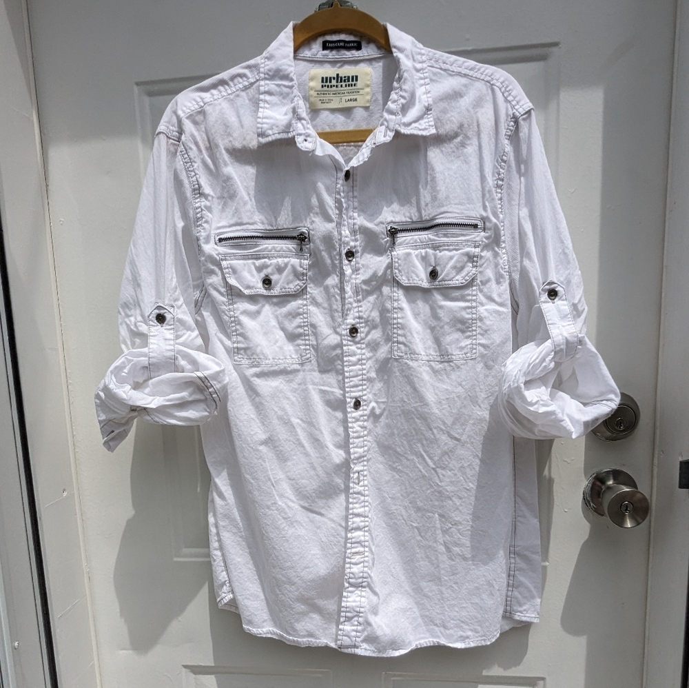 Urban Pipeline Men's Roll Up Casual Shirt